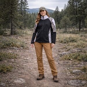 Yukon Gear Softshell Jacket Pink Camo & Anthracite Waterproof Outdoor Coat L